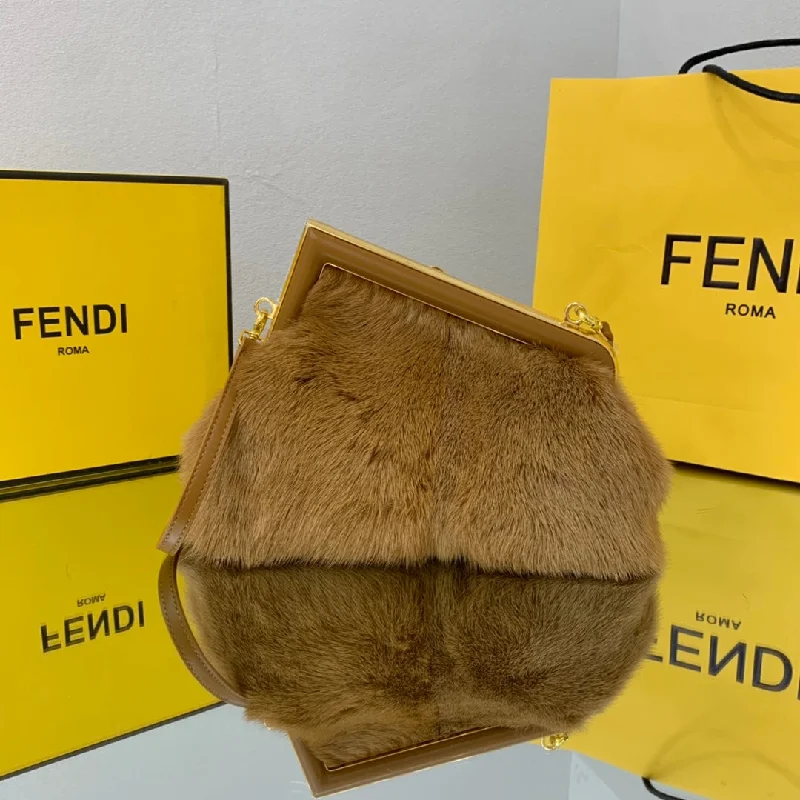 Fendi bags with a magnetic - closure card holder inside for easy access to cardsFendi Luxury Bag - FED - 328