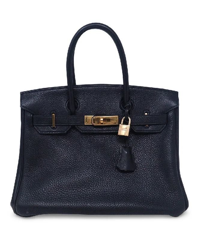 Hermes Birkin Bags in Matte Alligator Leather for a Sophisticated FinishHermes Black Leather 30CM Birkin Bag