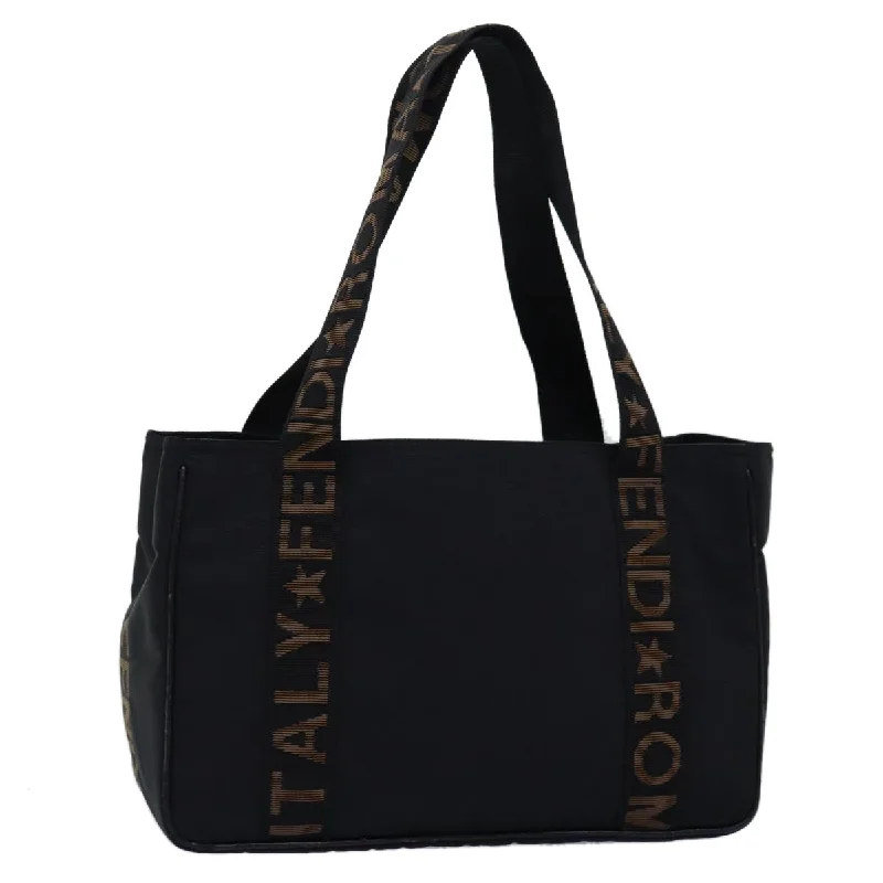 Fendi Sunshine Shopper bags with a structured silhouette and a magnetic - snap closureFENDI Tote Bag Nylon Black  bs14772