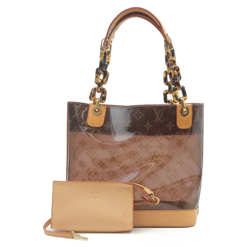 Louis Vuitton crossbody bags with a woven leather strap for textureLouis Vuitton Monogram Vinyl Cabas Ambre PM Tote Bag M92502