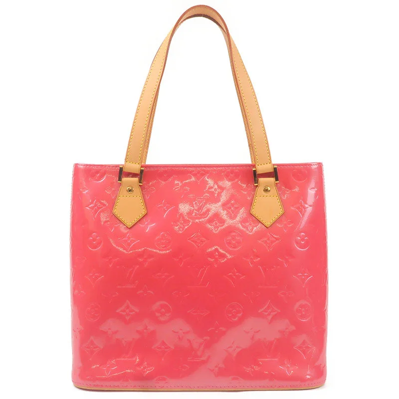 Louis Vuitton handbags with a patent - leather finish for a shiny lookLouis Vuitton Monogram Vernis Houston Tote Bag Framboise M9135F