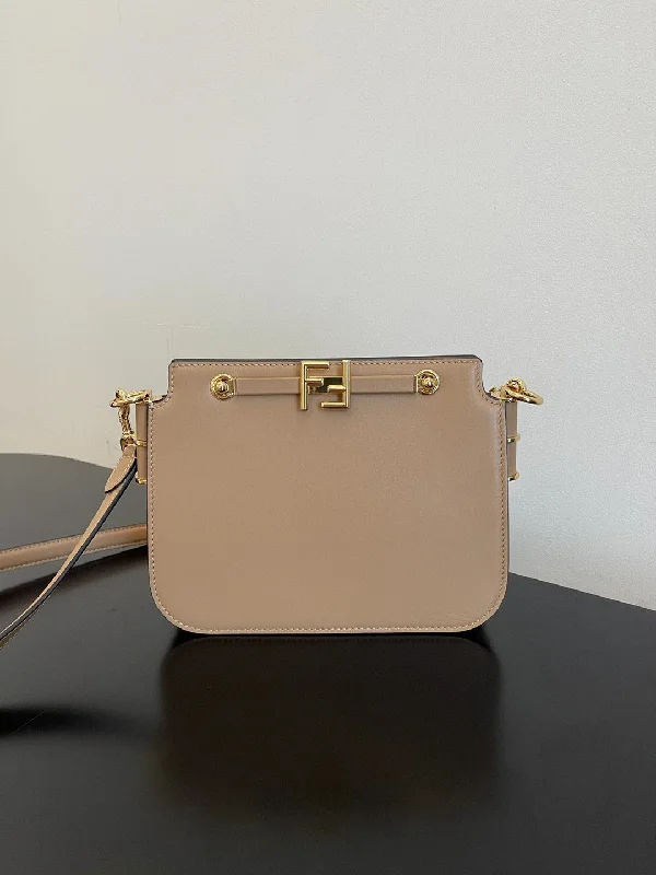 Fendi Sunshine Shopper bags with a removable interior organizer for customized storageFendi Touch Beige Bag For Woman 19cm/7.5in