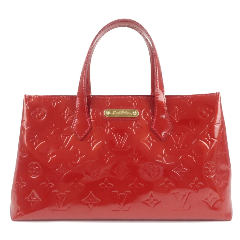 Louis Vuitton Alma bags with a leather - wrapped handle for a luxurious feelLouis Vuitton Monogram Vernis Wilshire PM Pomme d'Amour M93642