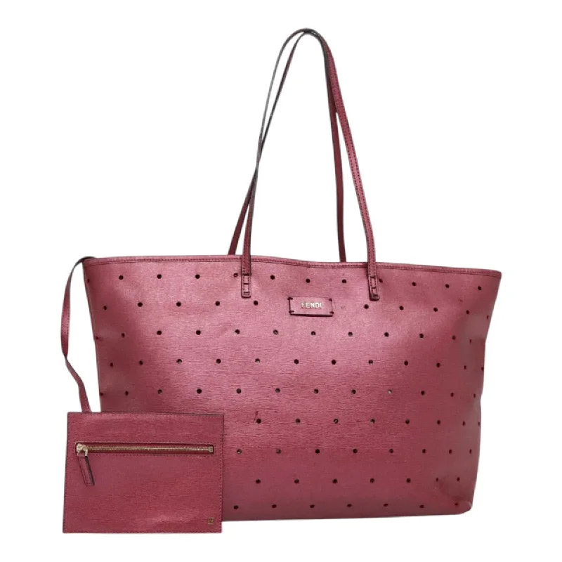 Fendi Baguette bags with a monogram - embossed leather surface for a luxurious feelFENDI Tote Bag Leather Pink Gold  fm3867