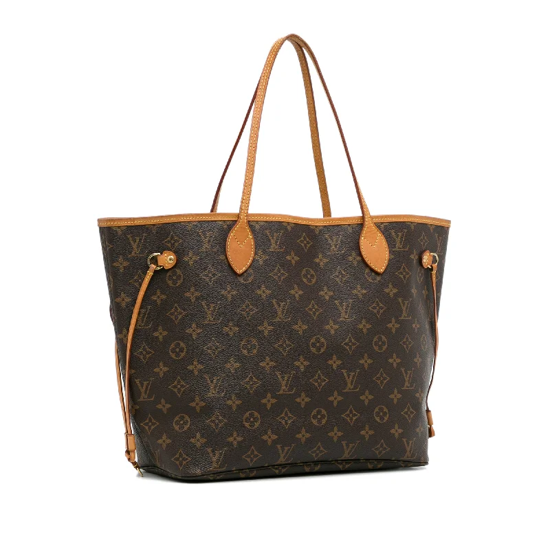 Louis Vuitton bags with a zippered interior pocket for better organizationBrown Louis Vuitton Monogram Neverfull MM Tote Bag