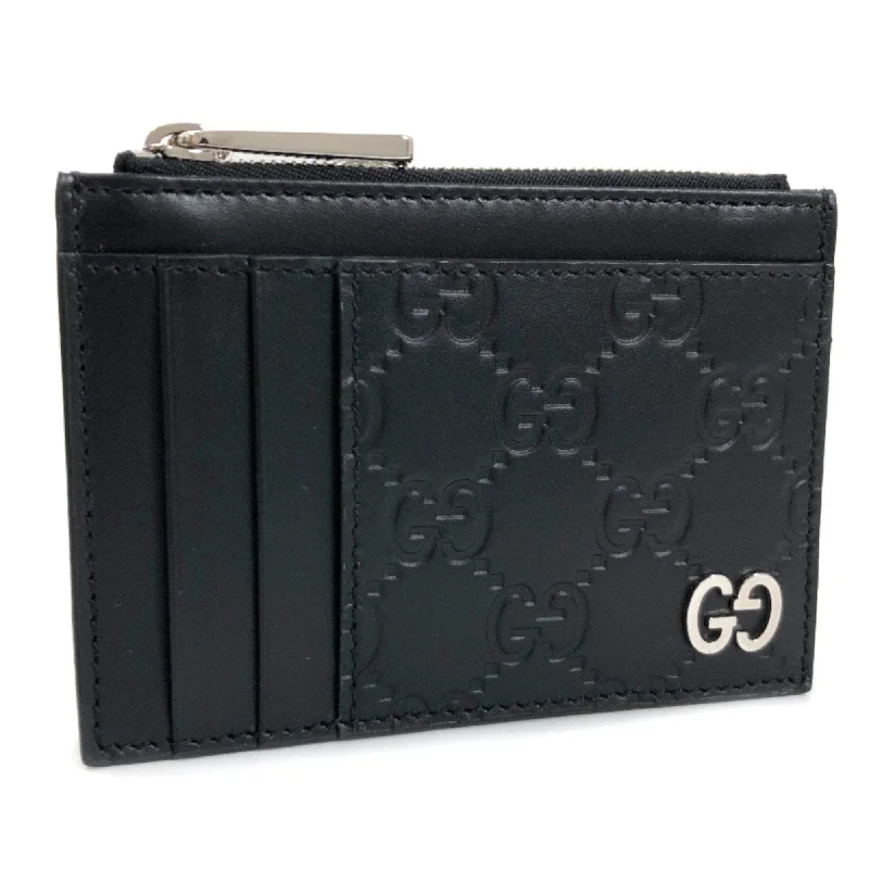 Women Gucci Sylvie bags with a crystal - embellished web stripeGucci Card Case Dorian Signature Pass Coin 597560 Canvas Leather Black Men's Gucci