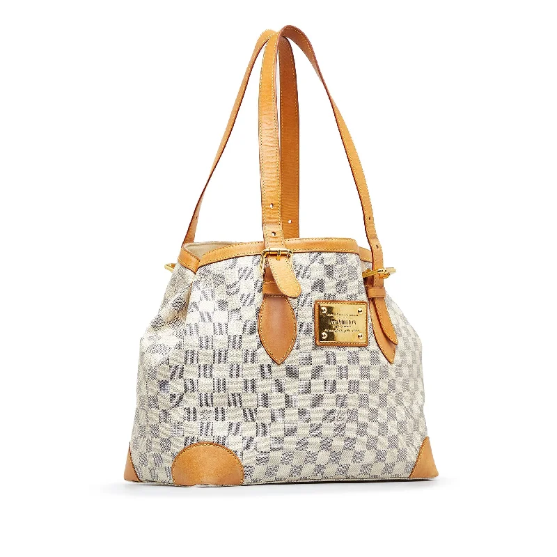 Louis Vuitton backpacks with a padded laptop compartment for travelWhite Louis Vuitton Damier Azur Hampstead MM Tote Bag