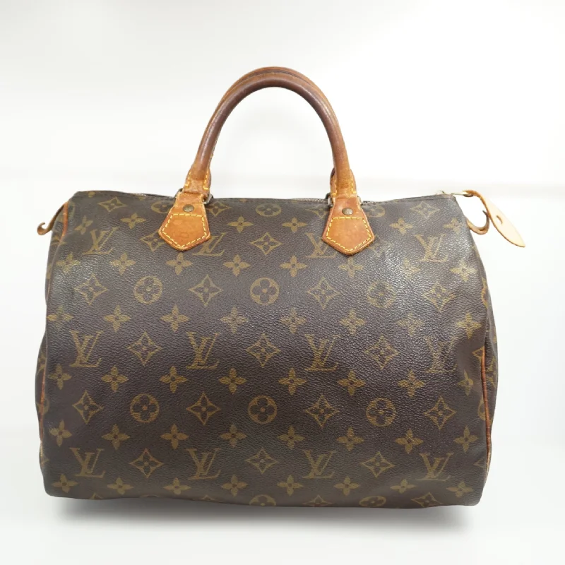 Louis Vuitton tote bags with a printed LV logo on the front for brand visibilityLouis Vuitton Speedy