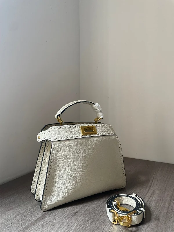 Fendi handbags with a holographic FF logo for a futuristic and trendy lookFendi Luxury Bag - FED - 019