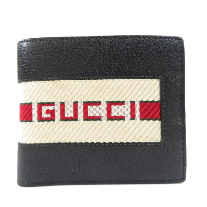 Women Gucci crossbody bags with a keychain holderGucci 408826 sherry line bi-fold wallet calf ladies