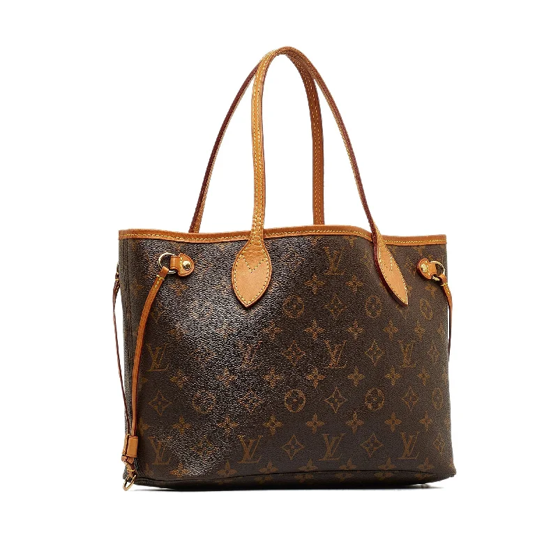 Louis Vuitton Petite Malle bags with a hard - shell structure for uniquenessBrown Louis Vuitton Monogram Neverfull PM Tote Bag