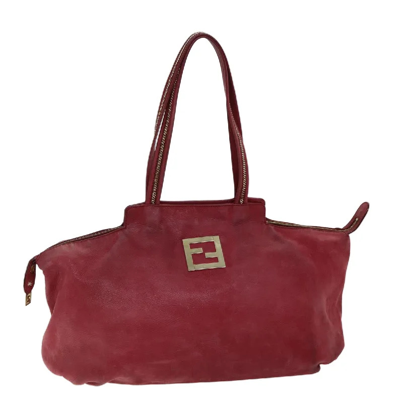 Ladies Fendi Baguette bags with a star - shaped charm for a playful and trendy touchFENDI Tote Bag Leather Red  77395