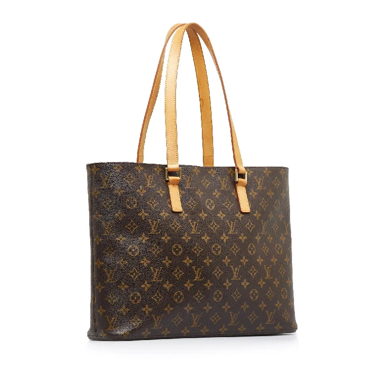 Ladies Louis Vuitton Petite Malle bags in a pastel color for a soft lookBrown Louis Vuitton Monogram Luco Tote Bag