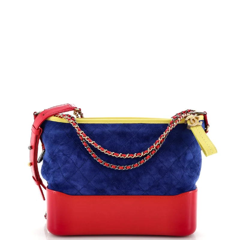 Women Gucci bags with a front - zip pocket for small itemsGabrielle Hobo Quilted Suede Medium