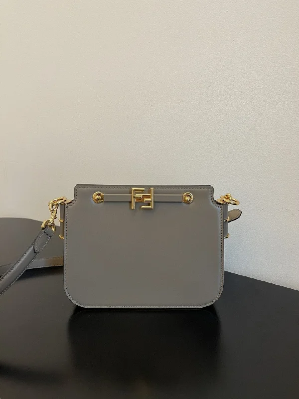 Fendi bags with a touch - screen - friendly pocket for using devices without taking them outFendi Touch Gray Bag For Woman 19cm/7.5in