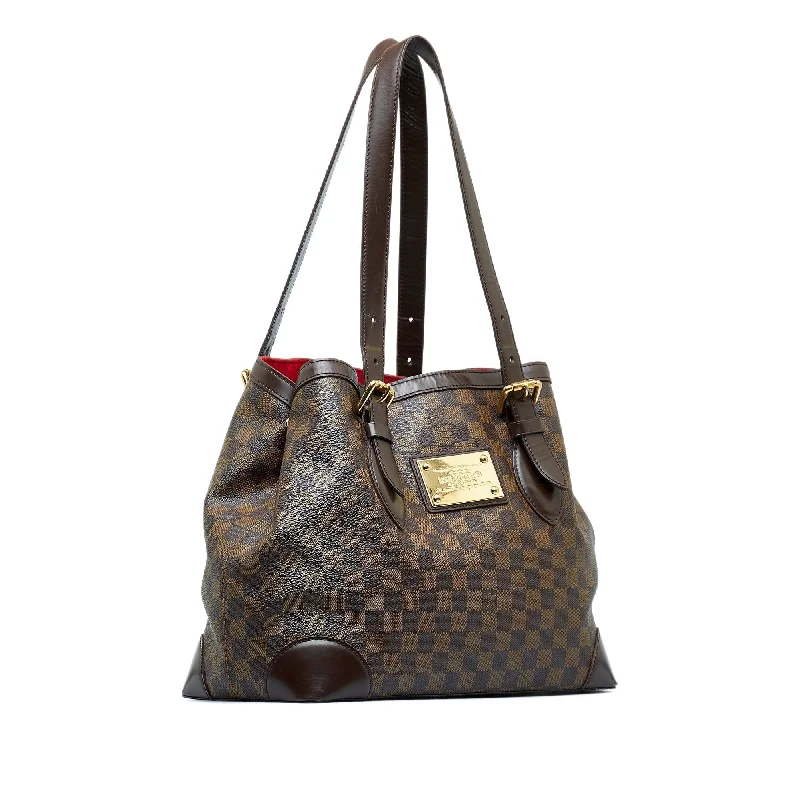 Louis Vuitton backpacks with a hidden back pocket for securityBrown Louis Vuitton Damier Ebene Hampstead MM Tote Bag