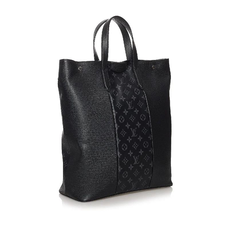 Louis Vuitton handbags with a back - zip pocket for storing valuablesBlack Louis Vuitton Taigarama Outdoor Tote