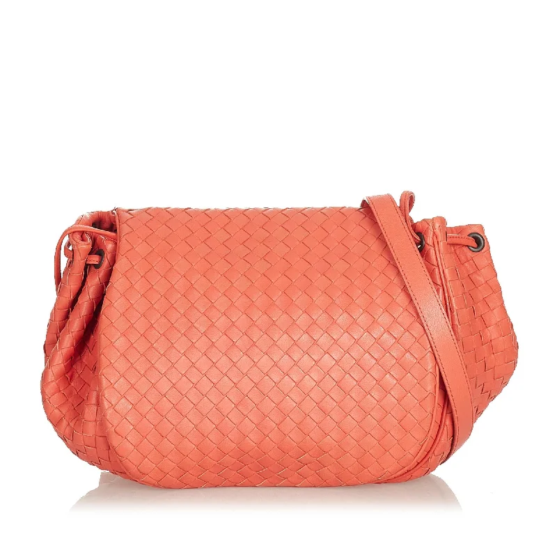 Bottega Veneta bags with drawstring closuresBottega Veneta Intrecciato Leather Crossbody Bag (SHG-27146)