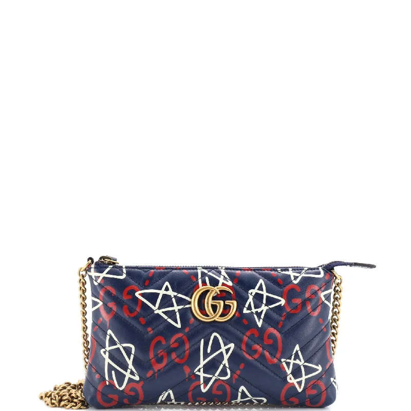 Luxury bags with exotic skinsGG Marmont Chain Shoulder Bag GucciGhost Matelasse Leather Mini