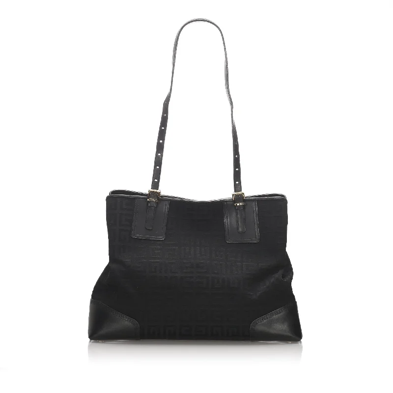 Vegan leather handbagsPre-Loved Givenchy Black Canvas Fabric Tote Bag France