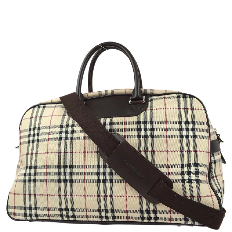 Burberry Bags with Reflective Elements for SafetyBURBERRY Beige  Check 2way Duffle Shoulder Handbag 181831