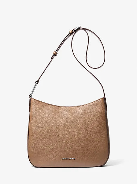 Michael Michael Kors Bags for business meetings in a sophisticated styleMK Kensington Large Pebbled Leather Crossbody Bag - Brown - Michael Kors