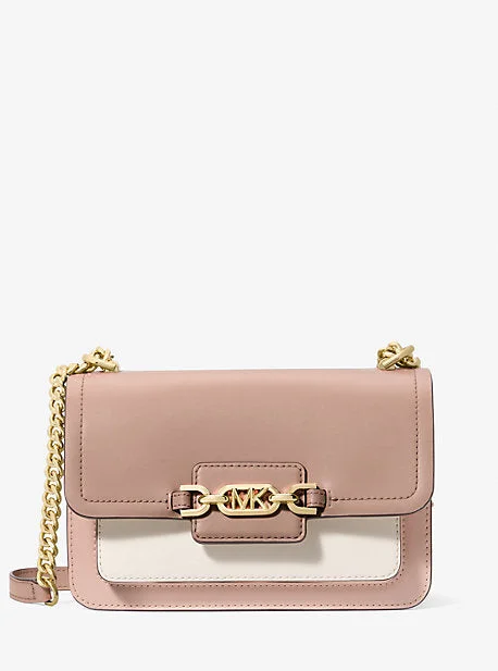 Michael Michael Kors Bags for cycling trips with a strap that won't get in the wayMK Heather Large Color-Block Leather Shoulder Bag - Pink - Michael Kors