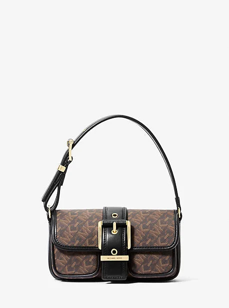 Michael Michael Kors Bags for stay - at - home moms for a touch of luxuryMK Colby Extra-Small Empire Signature Logo Shoulder Bag - Brown - Michael Kors