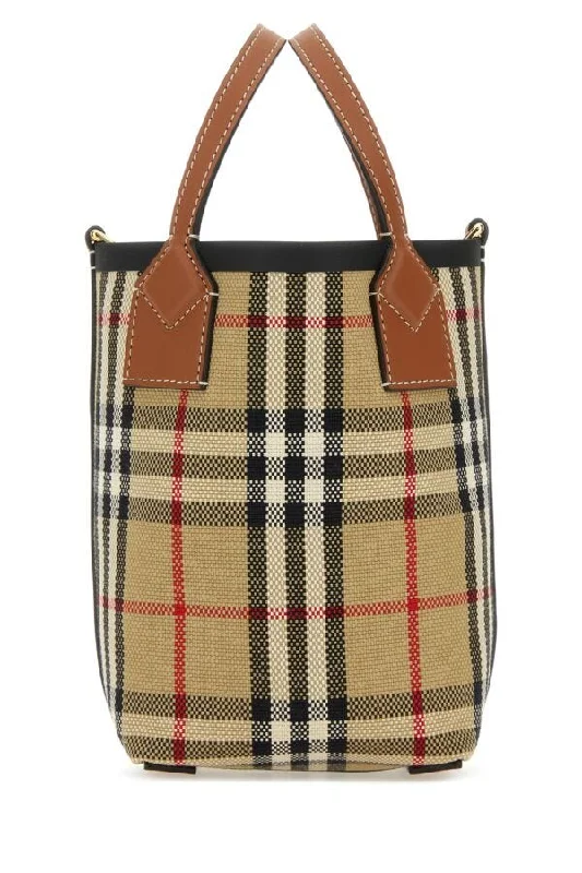 Pattern - Mixing Burberry Bags for a Fashion - Forward LookBurberry Woman Embroidered Fabric London Bucket Bag