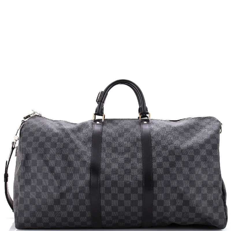 Designer bags with detachable strapsKeepall Bandouliere Bag Damier Graphite 55