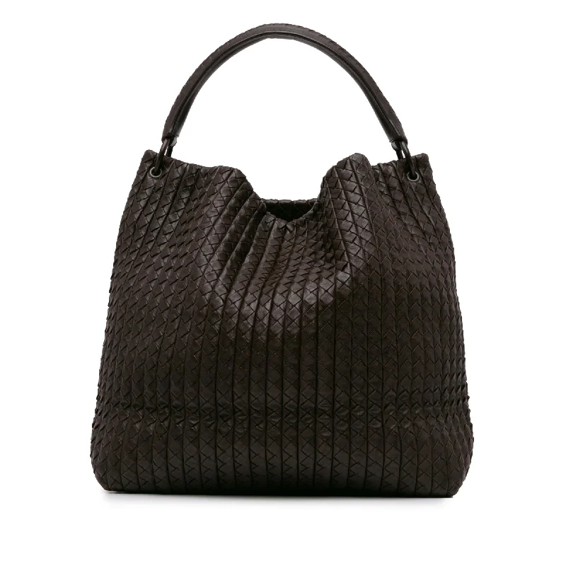 Bottega Veneta bags with unique textureBottega Veneta Large Intrecciato Nappa Natte Hobo (SHG-E8RHmj)