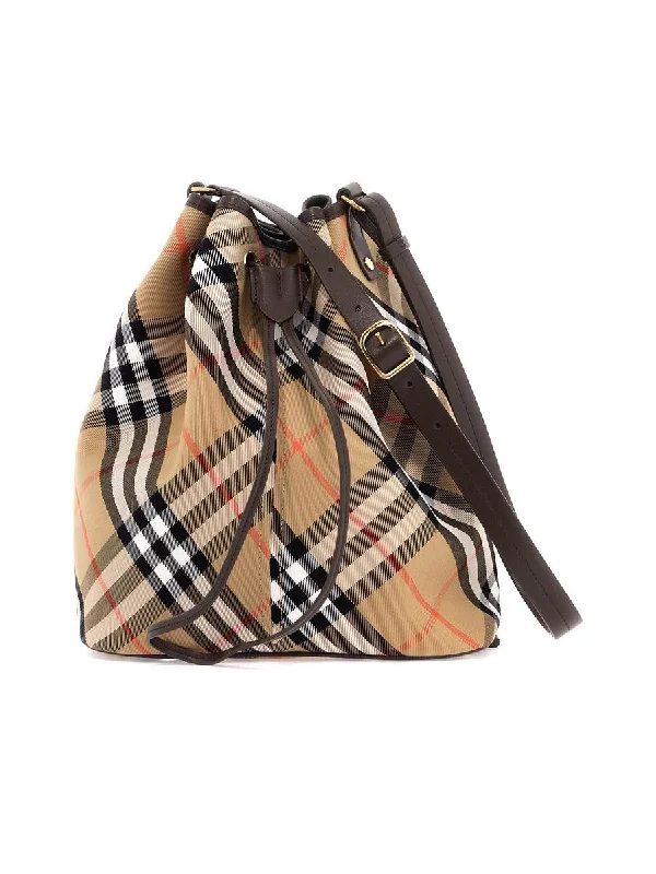 Light - Colored Burberry Bags for Spring and SummerBurberry Checkered Bucket Bag