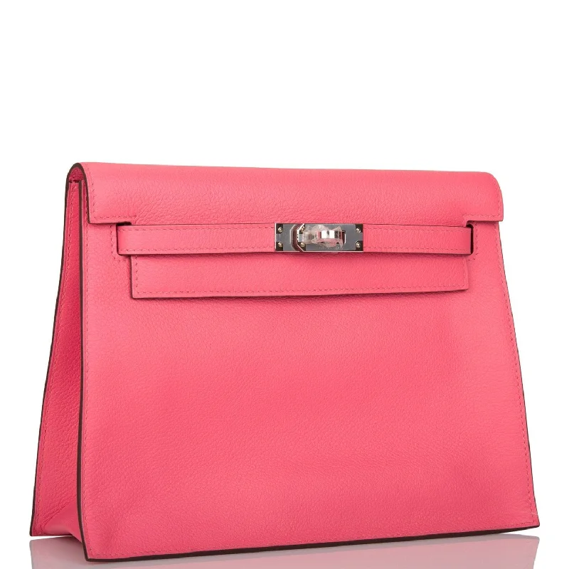 Hermes Kelly Danse Rose Azalee Evercolor Palladium Hardware