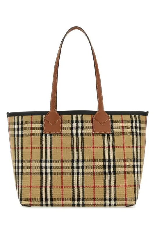 Burberry Bags with RFID Blocking TechnologyBurberry Woman Embroidered Canvas Small London Shopping Bag