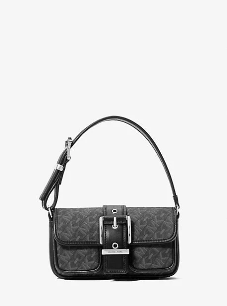 Michael Michael Kors beach bags with water - resistant materialMK Colby Extra-Small Empire Signature Logo Shoulder Bag - Black - Michael Kors