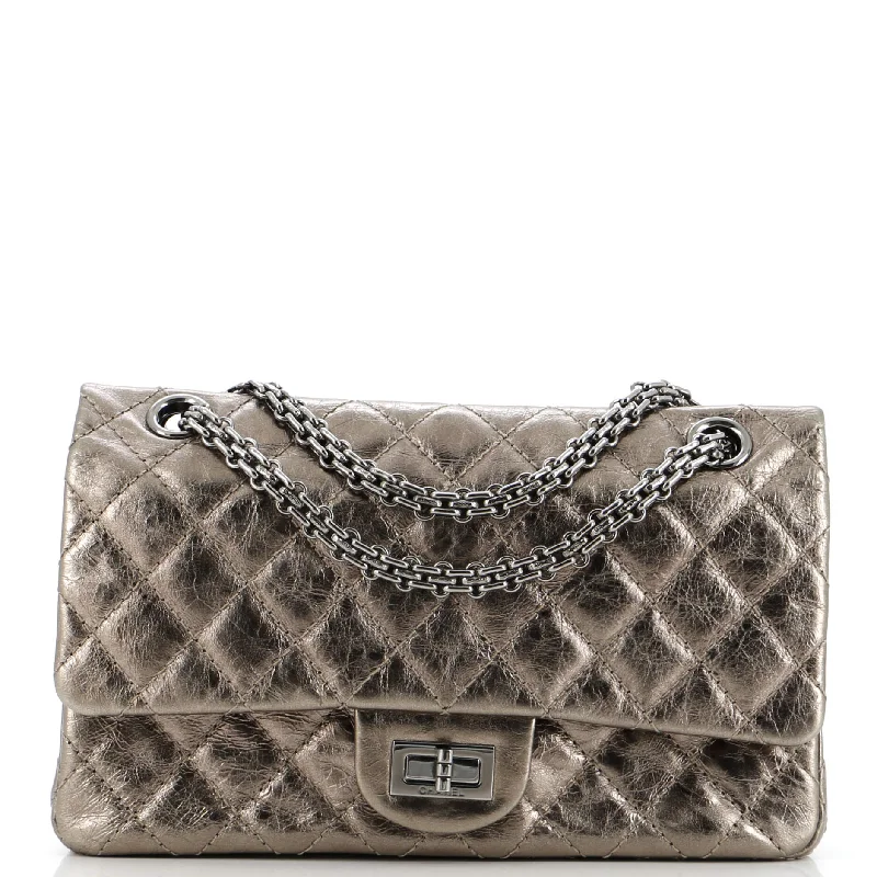 Luxury bags with chain strapsReissue 2.55 Flap Bag Quilted Metallic Aged Calfskin 225