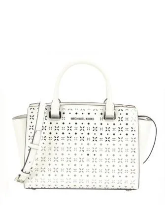 Michael Michael Kors Bags for road trips with enough space for snacksMichael Michael Kors Perforated Floral Medium Selma Satchel