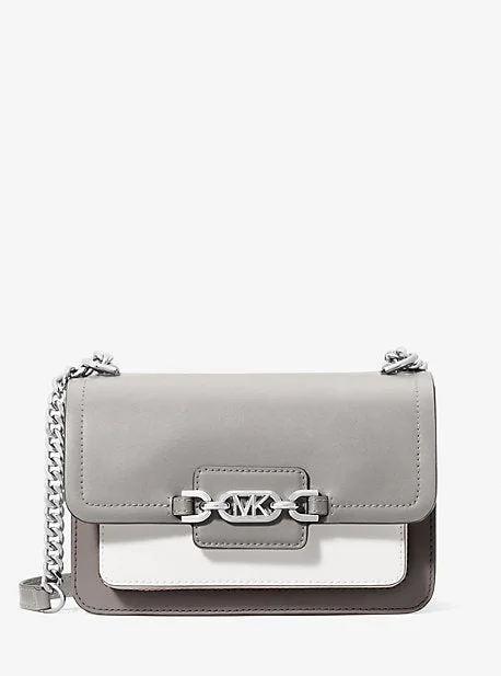 Michael Michael Kors Bags with monogrammed patterns for a personalized feelMK Heather Large Color-Block Leather Shoulder Bag - Grey - Michael Kors