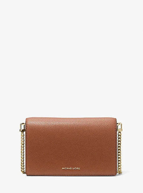 Michael Michael Kors Bags for language immersion programs to carry study materialsMK Jet Set Medium Pebbled Leather Crossbody Bag - Brown - Michael Kors