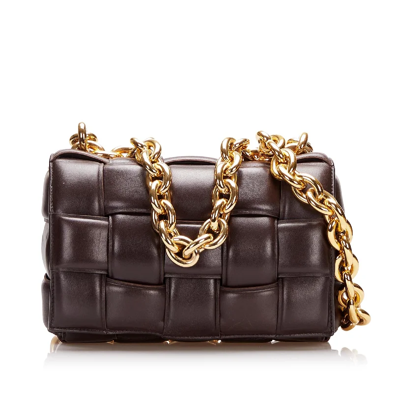 Bottega Veneta bags with patent leather accentsBottega Veneta Padded Cassette Chain (SHG-gc3XKP)