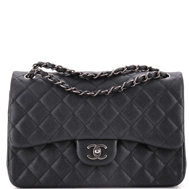 Mini bags for evening outClassic Double Flap Bag Quilted Caviar Jumbo