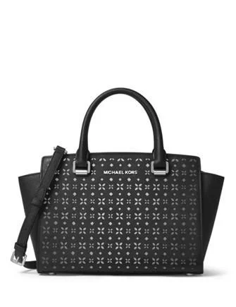 Michael Michael Kors Bags for opera nights in a glamorous and refined styleMichael Michael Kors Perforated Floral Medium Selma Satchel