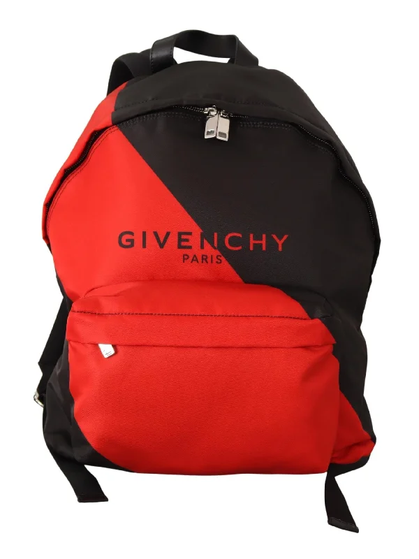 Designer bags with detachable strapsGivenchy Sleek Urban Backpack in Black and Red