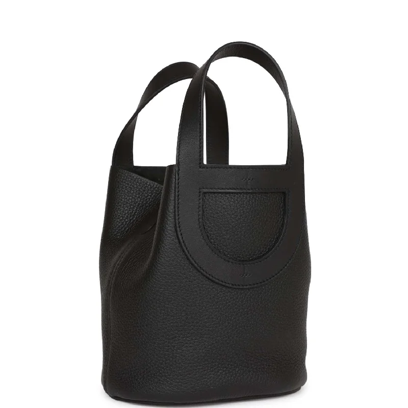 Hermes In-The-Loop 18 Black Clemence and Swift Gold Hardware