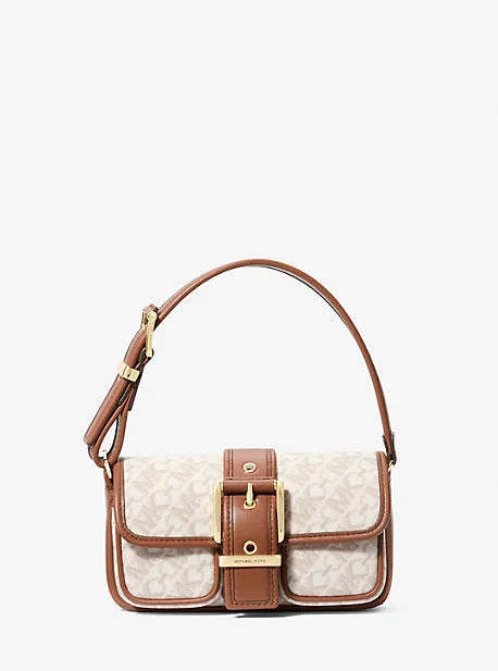 Michael Michael Kors Bags for birthday parties in a fun and stylish wayMK Colby Extra-Small Empire Signature Logo Shoulder Bag - Natural - Michael Kors