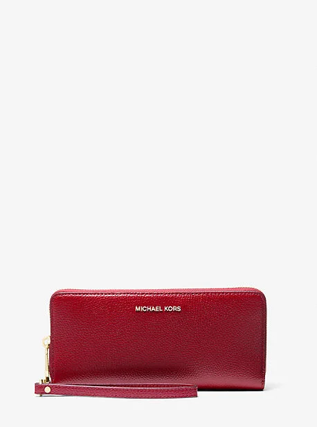 Michael Michael Kors Bags for charity fundraisers in a sophisticated and giving - spirit styleMK Jet Set Travel Large Pebbled Leather Continental Wallet - Red - Michael Kors