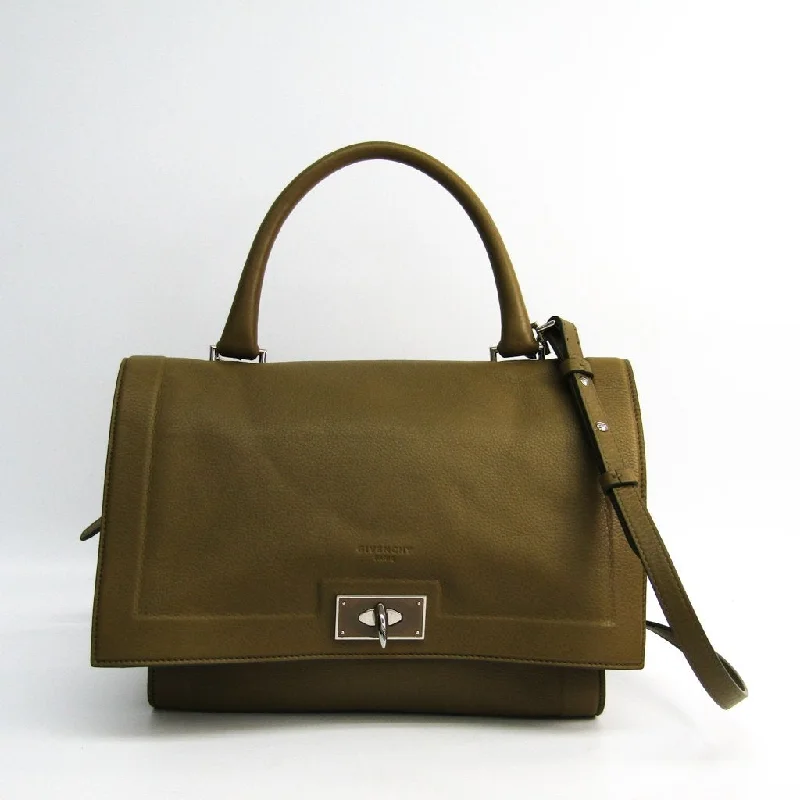 Water-resistant travel backpacksGivenchy Olive Green Leather Shoulder Tote (SHA-45326)