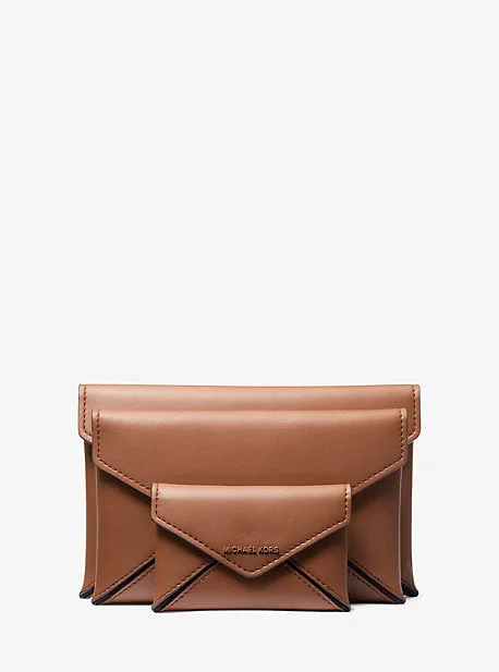 Michael Michael Kors Bags for trade shows to carry samples and brochuresMK Jordi 3-in-1 Leather Envelope Wallet - Brown - Michael Kors