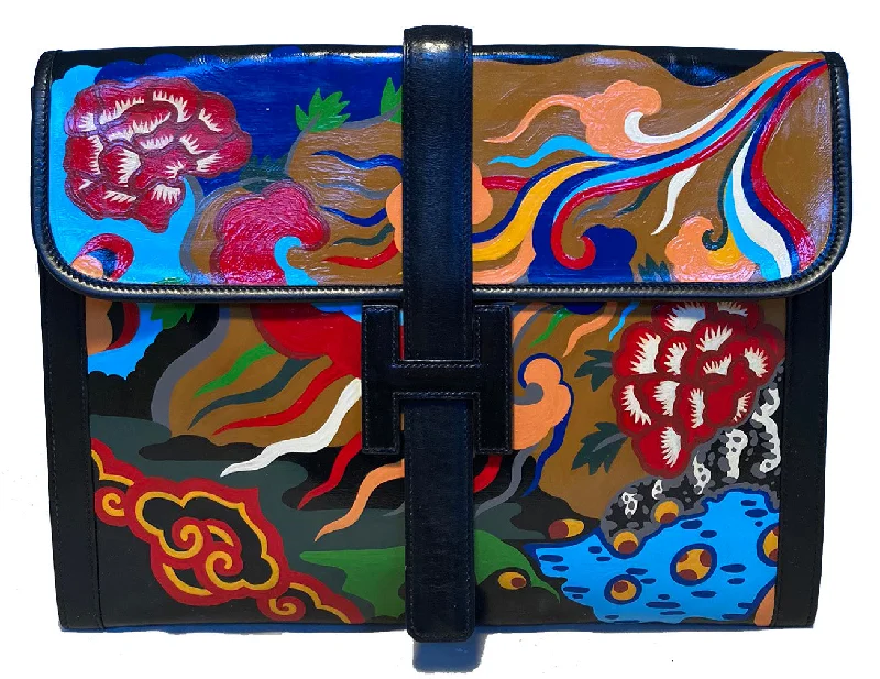 Hermes Hand Painted Jige 35 Clutch