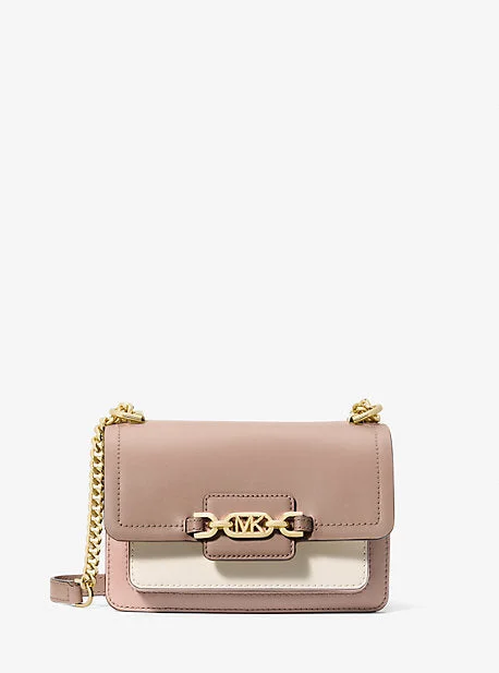 pastel pink Michael Michael Kors Bags for spring and summerMK Heather Extra-Small Color-Block Leather Crossbody Bag - Pink - Michael Kors